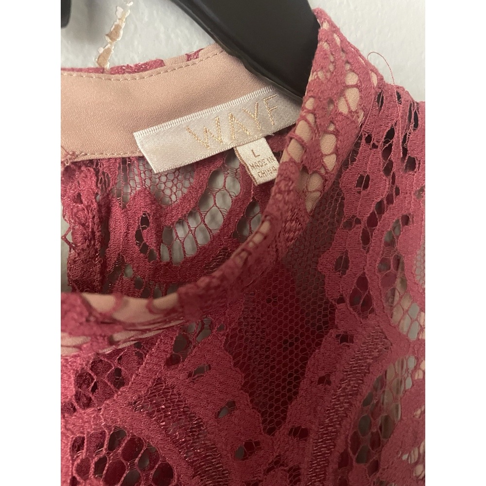 WAYF By Anthropology Lace See  Thru  Dress‎ Boho Large - Picture 3 of 5
